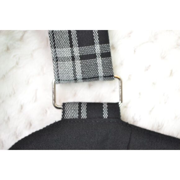 Forever 21 Women's Medium Black Plaid Jumper Dress Y2K School Girl Academia Prep - Picture 7 of 15